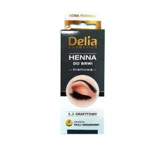 Delia Cosmetics Henna do brwi kremowa nr 1.1 Grafitowa 2 ml