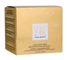 Dermika Luxury Gold 24K Total Benefit 65+ luksusowy krem rekonstruktor młodości na dzień i na noc (50 ml)