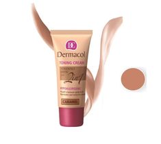 Dermacol Toning Cream 2in1 Hypoallergenic krem nawilżający i podkład do twarzy Caramel 30ml