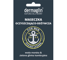 Dermaglin – maseczka oczyszczająco - odżywcza dla mężczyzn z wodą morską i zieloną glinką (1 szt.)