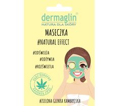 Dermaglin – maseczka do twarzy Natural Effect Zielona glinka kambryjska + olej konopny + ogórek (20 g)
