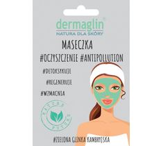 Dermaglin – maseczka do twarzy oczyszczająca zielona glinka + węgiel aktywny (20 g)