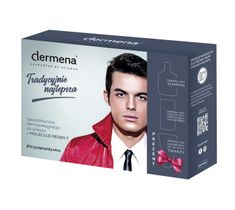 Dermena – Men Zestaw prezentowy szampon 200ml+krem po goleniu 50ml+żel do mycia twarzy 150ml (1 szt.)