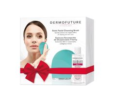 Dermofuture – Technology Zestaw prezentowy szczoteczka soniczna do twarzy zielona +żel 3w1 150ml (1 szt.)