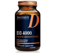 Doctor Life D3 4000 wsparcie odporności & kości suplement diety 120 kapsułek