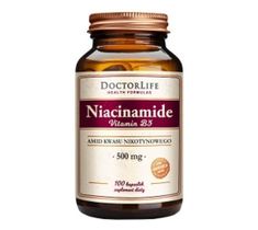 Doctor Life Niacinamide Vitamin B3 amid kwasu nikotynowego 500mg suplement diety 100 kapsułek