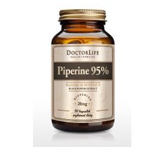 Doctor Life Piperine 95% Black Pepper Extract ekstrakt z czarnego pieprzu 20mg suplement diety 90 kapsułek