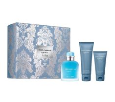 Dolce&Gabbana Light Blue Eau Intense Pour Homme zestaw woda perfumowana spray 100ml + balsam po goleniu 75ml + żel pod prysznic 50ml