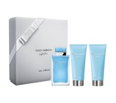 Dolce&Gabbana Light Blue Eau Intense zestaw woda perfumowana spray 100ml + balsam do ciała 100ml + żel pod prysznic 100ml