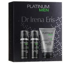 Dr Irena Eris Platinum Men zestaw nawilżający balsam po goleniu 50ml + krem regenerujący do twarzy na dzień i na noc 50ml + szampon zagęszczający włosy 125ml