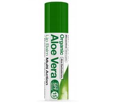 Dr.Organic Aloe Vera Lip Balm SPF15 nawilżająco-łagodzący balsam do suchych ust 5.7ml
