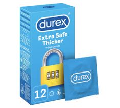 Durex Extra Safe prezerwatywy grubsze nawilżane (12 szt.)