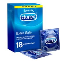Durex Extra Safe prezerwatywy grubsze nawilżane (18 szt.)