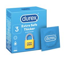 Durex Extra Safe prezerwatywy grubsze nawilżane (3 szt.)