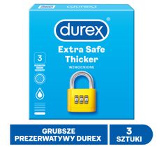 Durex Extra Safe prezerwatywy grubsze nawilżane (3 szt.)