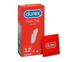Durex Feel Thin Ultra super cienkie prezerwatywy lateksowe (12 szt.)