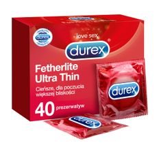 Durex Fetherlite Ultra Thin prezerwatywy cienkie zestaw (40 szt.)