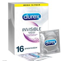 Durex Invisible prezerwatywy dodatkowo nawilżane - cienkie (16 szt.)