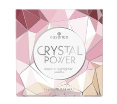Essence Crystal Power Blush & Highlighter Palette paleta róż & rozświetlacz 14g