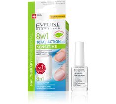 Eveline 8w1 Total Action Sensitive (Nail Therapy Lakier odżywka do paznokci 12 ml)