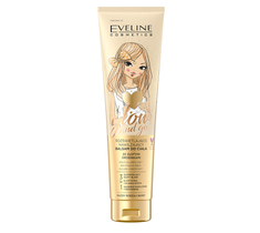 Eveline Cosmetics Glow and Go rozświetlająco-nawilżający balsam do ciała ze złotymi drobinkami (150 ml)