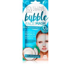 Eveline Bubble Face Mask Rich Coconout odżywcza maska bąbelkowa w płacie