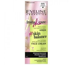 Eveline Cosmetics Insta Skin Care matująco-detoksykujący krem do skóry z niedoskonałościami mieszanej i tłustej (50 ml)