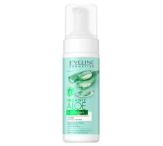 Eveline Cosmetics Organic Aloe + Collagen oczyszczająco-łagodząca pianka do mycia twarzy 3w1 (150 ml)