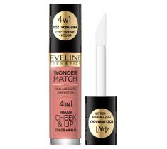 Eveline Cosmetics Wonder Match Velour Cheek&Lip róż i pomadka w płynie 01 (4.5 ml)