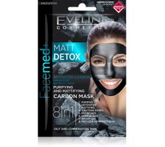 Eveline Facemed+ – Matt Detox maska do twarzy węglowa oczyszczająco-matująca (2x5 ml)