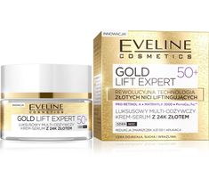 Eveline Gold Lift Expert 50+ – krem-serum do twarzy multi-odżywczy na dzień i noc (50 ml)