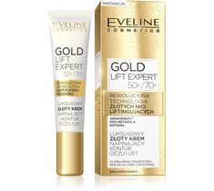 Eveline Gold Lift Expert – luksusowy złoty krem napinający kontur oczu i ust 50+/70+ (15 ml)