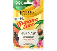 Eveline Cosmetics Food for Hair Banana Care odżywcza maska do włosów farbowanych i zniszczonych (20 ml)