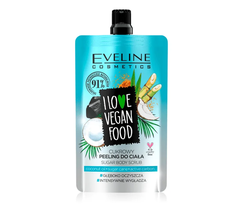 Eveline Cosmetics I Love Vegan Food cukrowy peeling do ciała Kokos (75 ml)