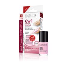 Eveline Nail Therapy (lakier odżywka 6w1 Care & Colour Rose do paznokci 5 ml)