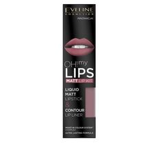 Eveline OH! My Lips – zestaw do makijażu ust (pomadka + konturówka) nr 04 Sweet Lips (1 op.)
