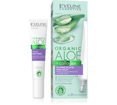 Eveline Organic Aloe + Collagen płynne płatki pod oczy redukujące zmarszczki i "kurze łapki" 4w1 (20 ml)