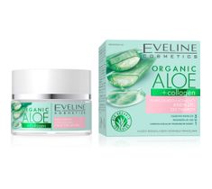 Eveline Organic Aloe + Collagen żel do twarzy nawilżająco-łagodzący (50 ml)