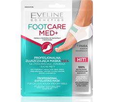 Eveline Cosmetics Foot Care Med+ Profesjonalna Złuszczająca Maska płachtowa S.O.S na pięty (1 para)
