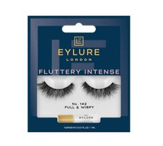 Eylure Fluttery Intense Lashes sztuczne rzęsy z klejem efekt podwójnej objętości No. 142