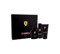 Ferrari Scuderia Black zestaw woda toaletowa spray 125ml + dezodorant spray 150ml + żel pod prysznic 150ml