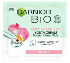 Garnier Bio Rosy Glow 3in1 Youth Cream krem różany przeciw oznakom starzenia dla skóry matowej (1.5 ml)