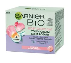 Garnier Bio Rosy Glow 3in1 Youth Cream krem różany przeciw oznakom starzenia dla skóry matowej (50 ml)