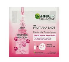 Garnier Fruit Aha Shot Fresh-Mix Tissue Mask nawilżająca maska w płachcie z kwasem owocowym AHA (33 g)
