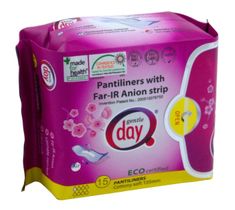 Gentle Day Pantiliners With Far-IR Anion Strip wkładki higieniczne z paskiem anionowym eco 15szt