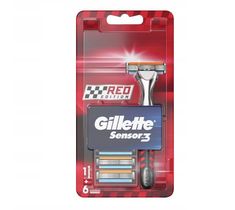 Gillette Sensor3 Red Edition maszynka do golenia + wymienne ostrza 6szt
