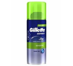 Gillette Series 3x Action Sensitive żel do golenia z aloesem dla skóry wrażliwej (75 ml)