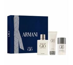 Giorgio Armani Acqua Di Gio Pour Homme zestaw woda toaletowa spray 100ml + dezodorant sztyft 75ml + balsam po goleniu 75ml