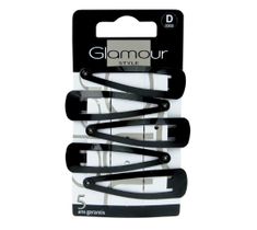 Glamour – Klasyczne spinki do włosów Czarne (5 szt.)
