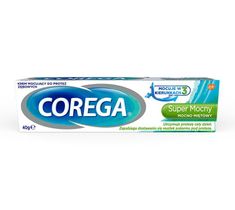Corega – Krem mocujący do protez zębowych super mocny mocno miętowy (40 g)